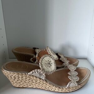 Jack Rogers Shelby Wedge Sandals Size 10